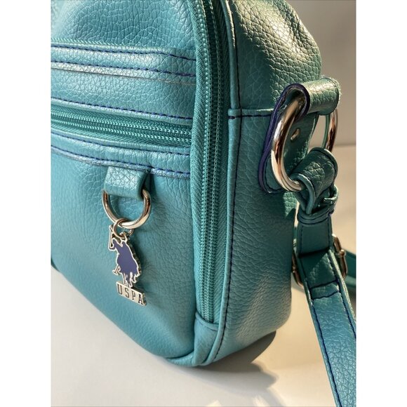 US Polo Association Crossbody Shoulder Strap Adjustable Purse‎ Bag Teal Blue - Picture 11 of 16